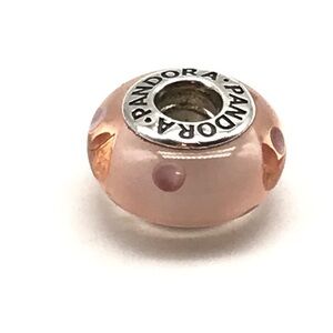 Pandora Pink Murano Glass Polka Dot Charm